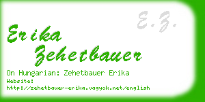 erika zehetbauer business card